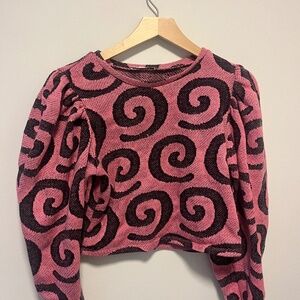 Large Zara Bubble Sleeve Crop Top